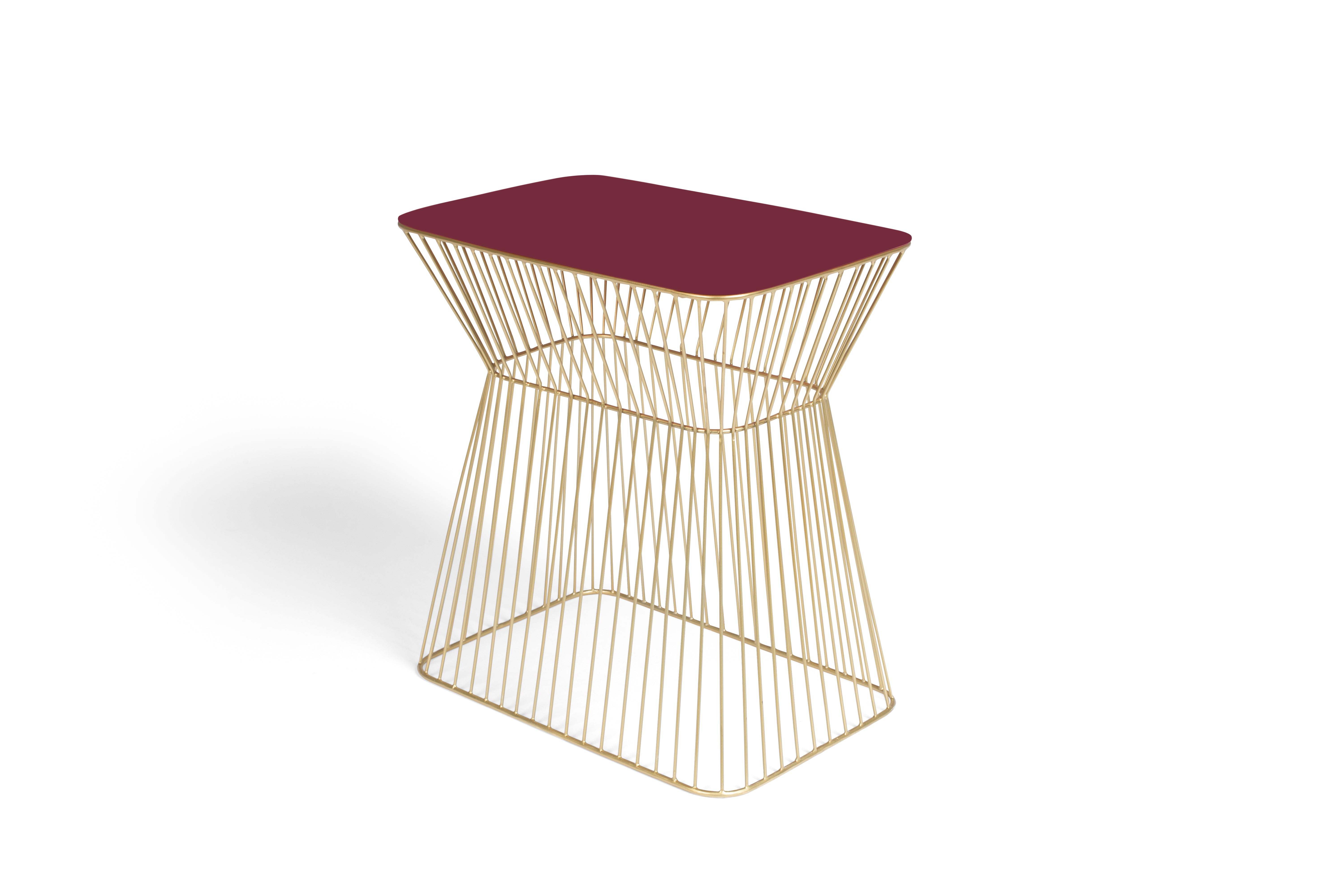 Bold Monkey No Offence Wine Red Side Table